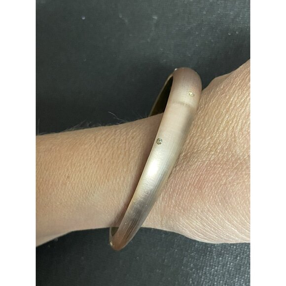 ALEXIS BITTAR Crystal Rhinestone Lucite Skinny Tapered Bangle Bracelet - Picture 10 of 16